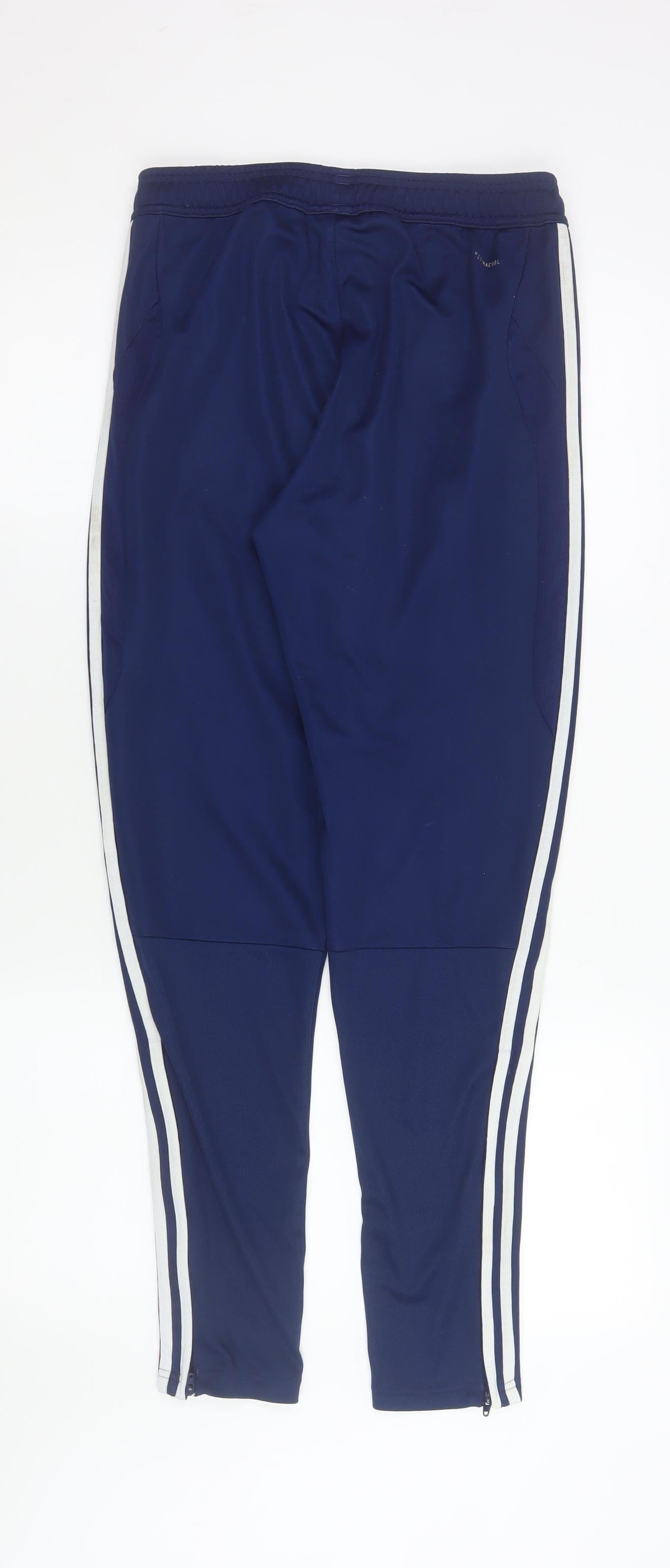 Mens UK Size S adidas Slim Fit Track Pants Blue Trousers