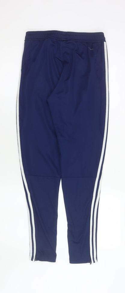 Mens UK Size S adidas Slim Fit Track Pants Blue Trousers