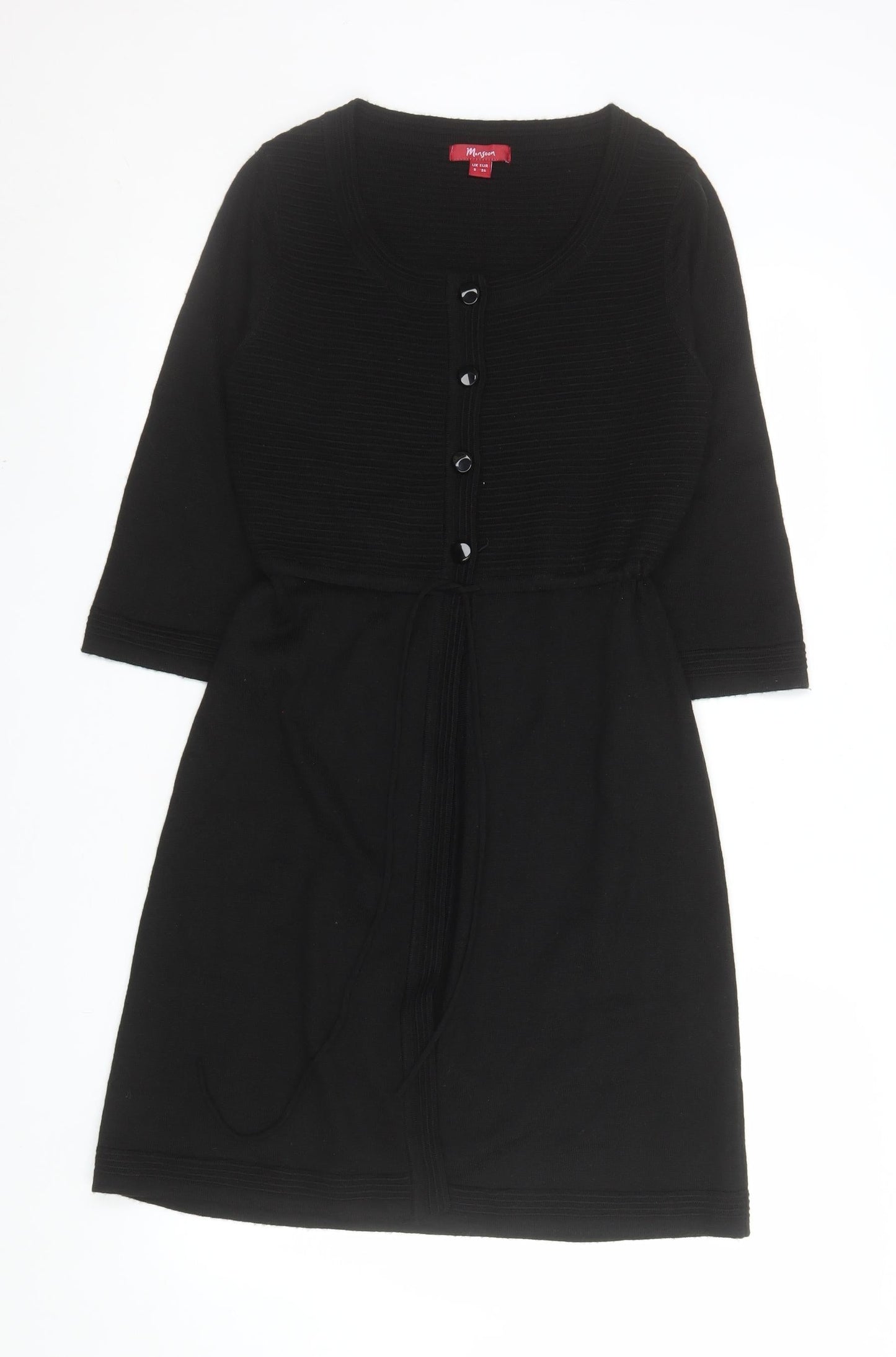 Womens UK Size 8 Monsoon Black Cardigan Jumper