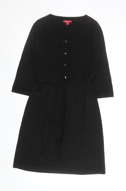 Womens UK Size 8 Monsoon Black Cardigan Jumper