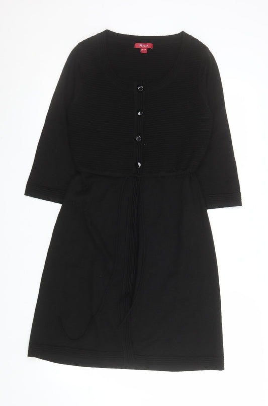 Womens UK Size 8 Monsoon Black Cardigan Jumper