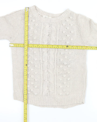 Womens UK Size 14 Zara Beige Pullover Jumper