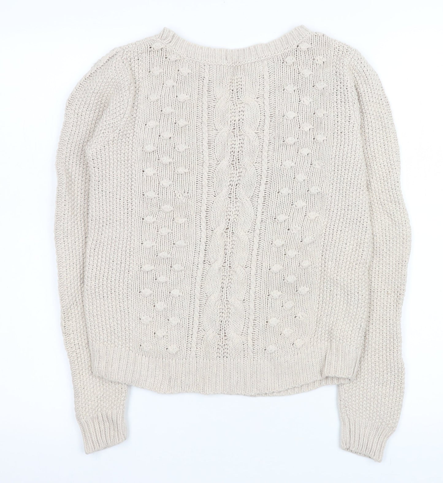 Womens UK Size 14 Zara Beige Pullover Jumper