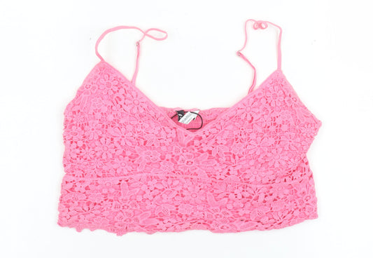 Womens UK Size M Stradivarius Pink Camisole Tank