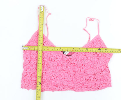 Womens UK Size M Stradivarius Pink Camisole Tank