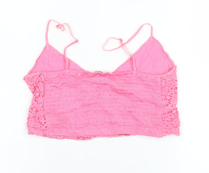 Womens UK Size M Stradivarius Pink Camisole Tank
