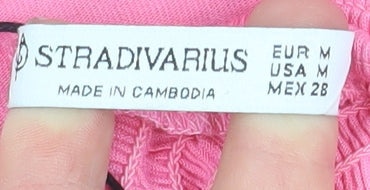Womens UK Size M Stradivarius Pink Camisole Tank
