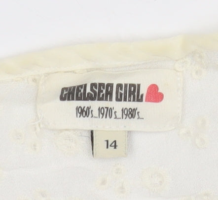 Womens UK Size 14 Chelsea Girl Ivory Camisole Blouse