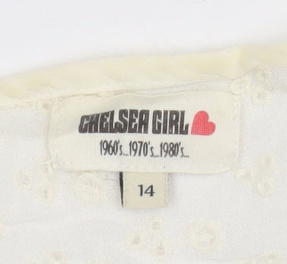 Womens UK Size 14 Chelsea Girl Ivory Camisole Blouse