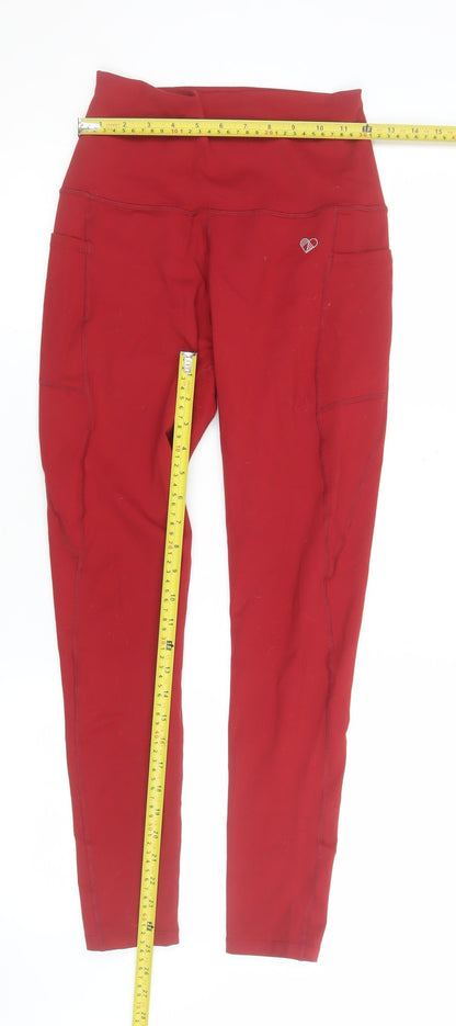 Womens UK Size S Peachylean Athletic Fit Leggings Red Leggings