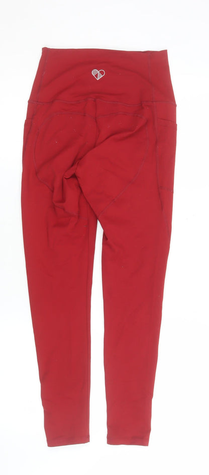 Womens UK Size S Peachylean Athletic Fit Leggings Red Leggings