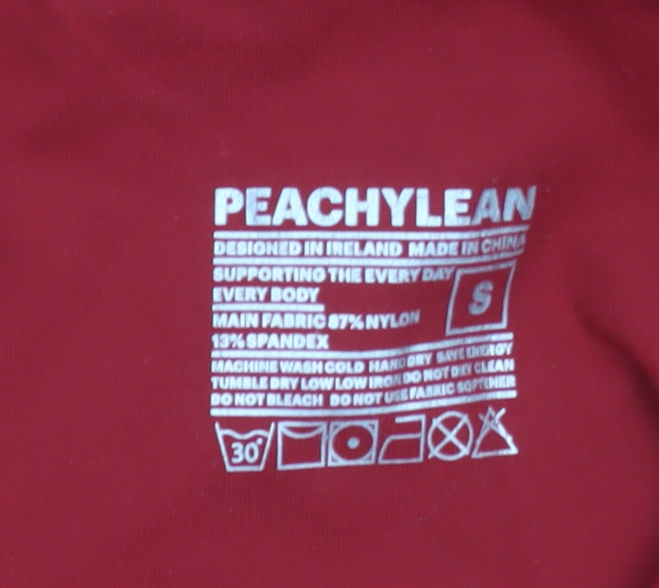 Womens UK Size S Peachylean Athletic Fit Leggings Red Leggings