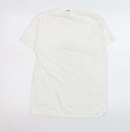 Womens UK Size S Gildan White Basic T-Shirt