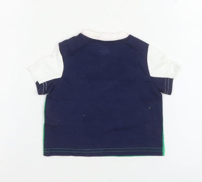 Ralph Lauren Unisex Baby Green & White Short Sleeve Cotton T-Shirt 3-6 Months