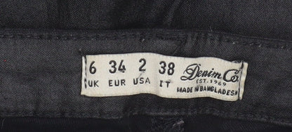 Womens UK Size 6 Denim Co Slim Fit Jegging Black Trousers