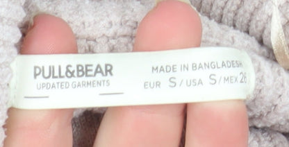 Mens UK Size S Pull&Bear Beige 1/2 Zip Sweatshirt