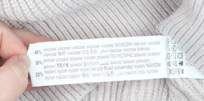 Mens UK Size S Pull&Bear Beige 1/2 Zip Sweatshirt
