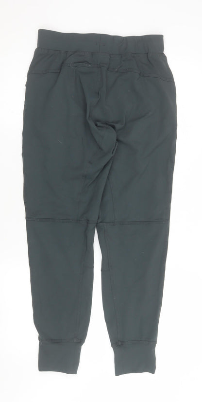 Womens UK Size M Gym+Coffee Slim Fit Jogger Black Trousers