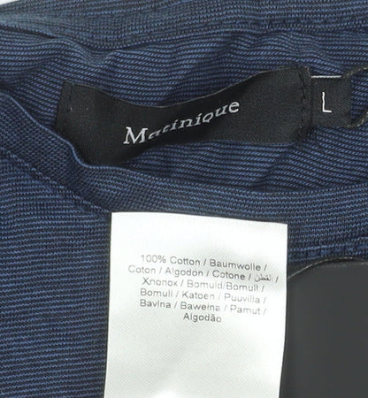 Matinique Men's Blue Cotton Crew Neck Short Sleeve T-Shirt Size L