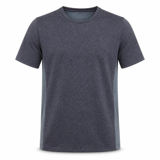 Front view of St. Bernard Men’s Blue Athletic T-Shirt Medium Polyester