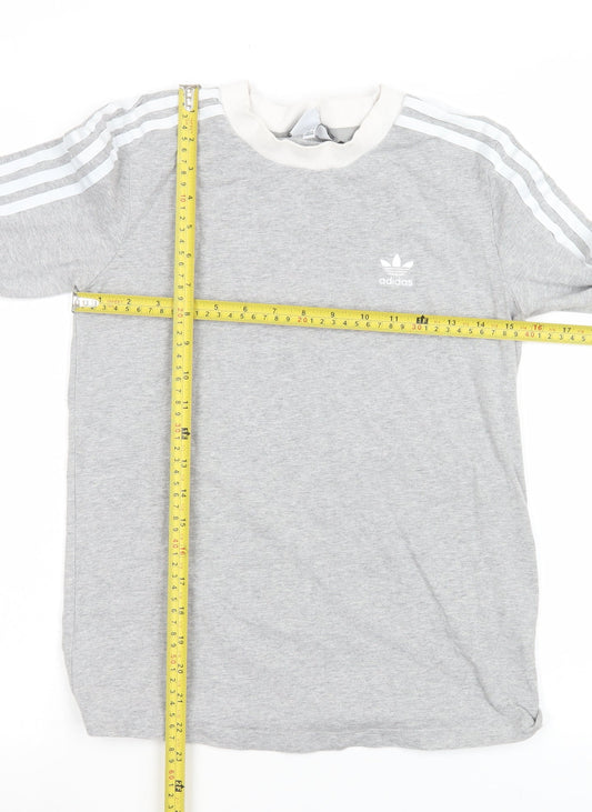 Womens UK Size 8 adidas Grey Basic T-Shirt