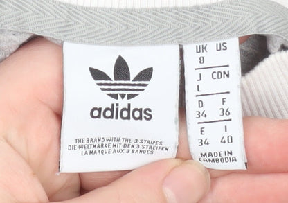 Womens UK Size 8 adidas Grey Basic T-Shirt