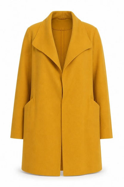 Womens UK Size 8 Primark Yellow Overcoat