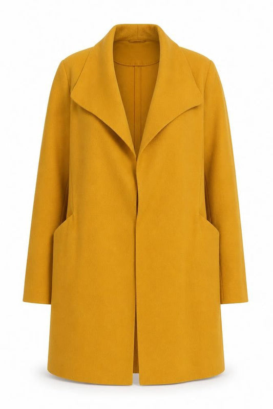 Womens UK Size 8 Primark Yellow Overcoat