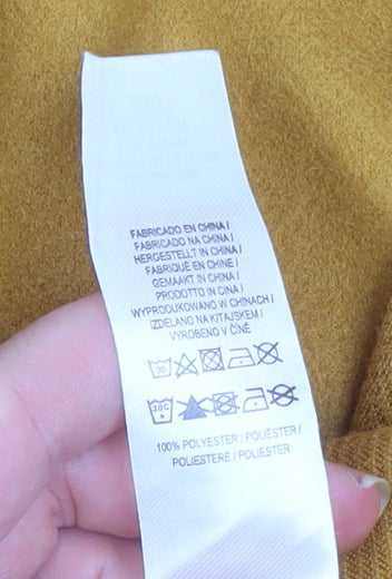 Womens UK Size 8 Primark Yellow Overcoat