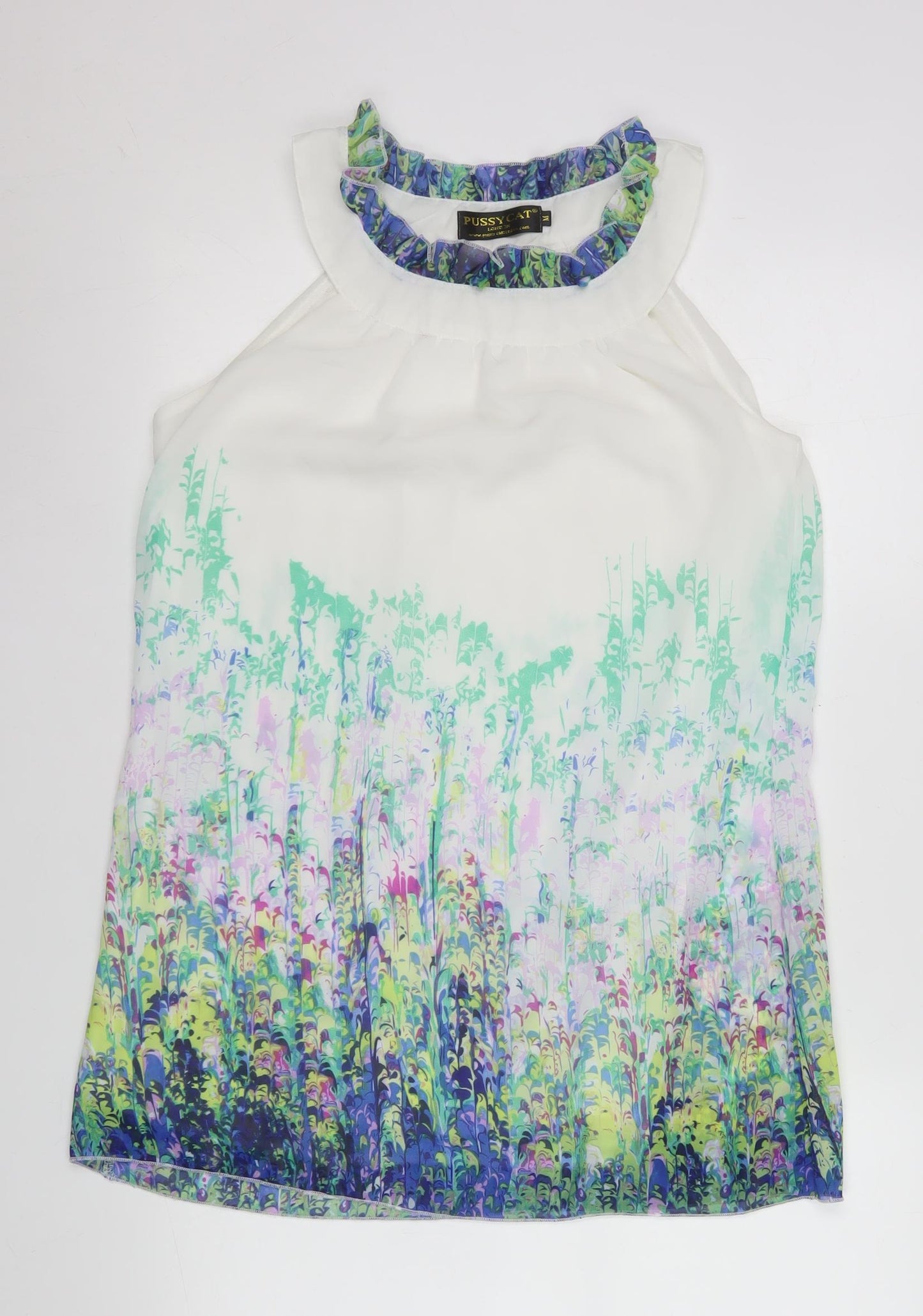 Womens UK Size M Pussycat London Multicoloured Camisole Blouse