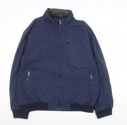 Mens UK Size XL St. Bernard Blue Bomber Jacket