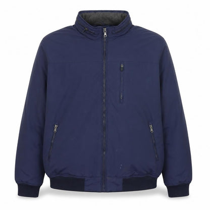 St Bernard Men’s Blue Nylon Bomber Jacket XL Full Zip Casual