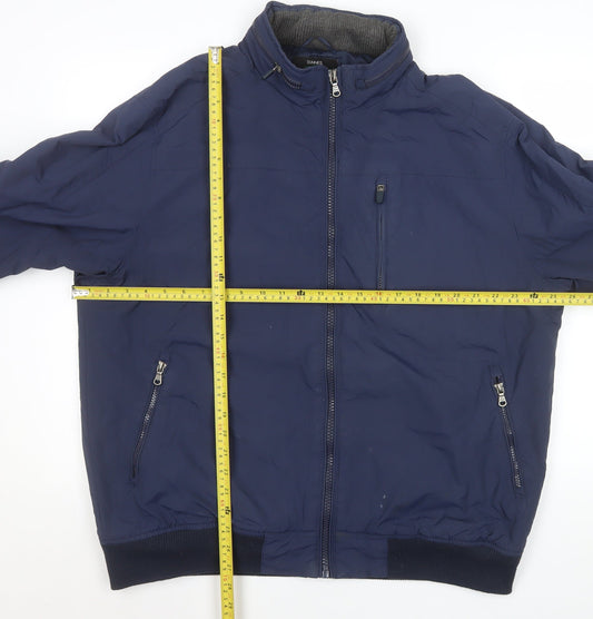 Mens UK Size XL St. Bernard Blue Bomber Jacket