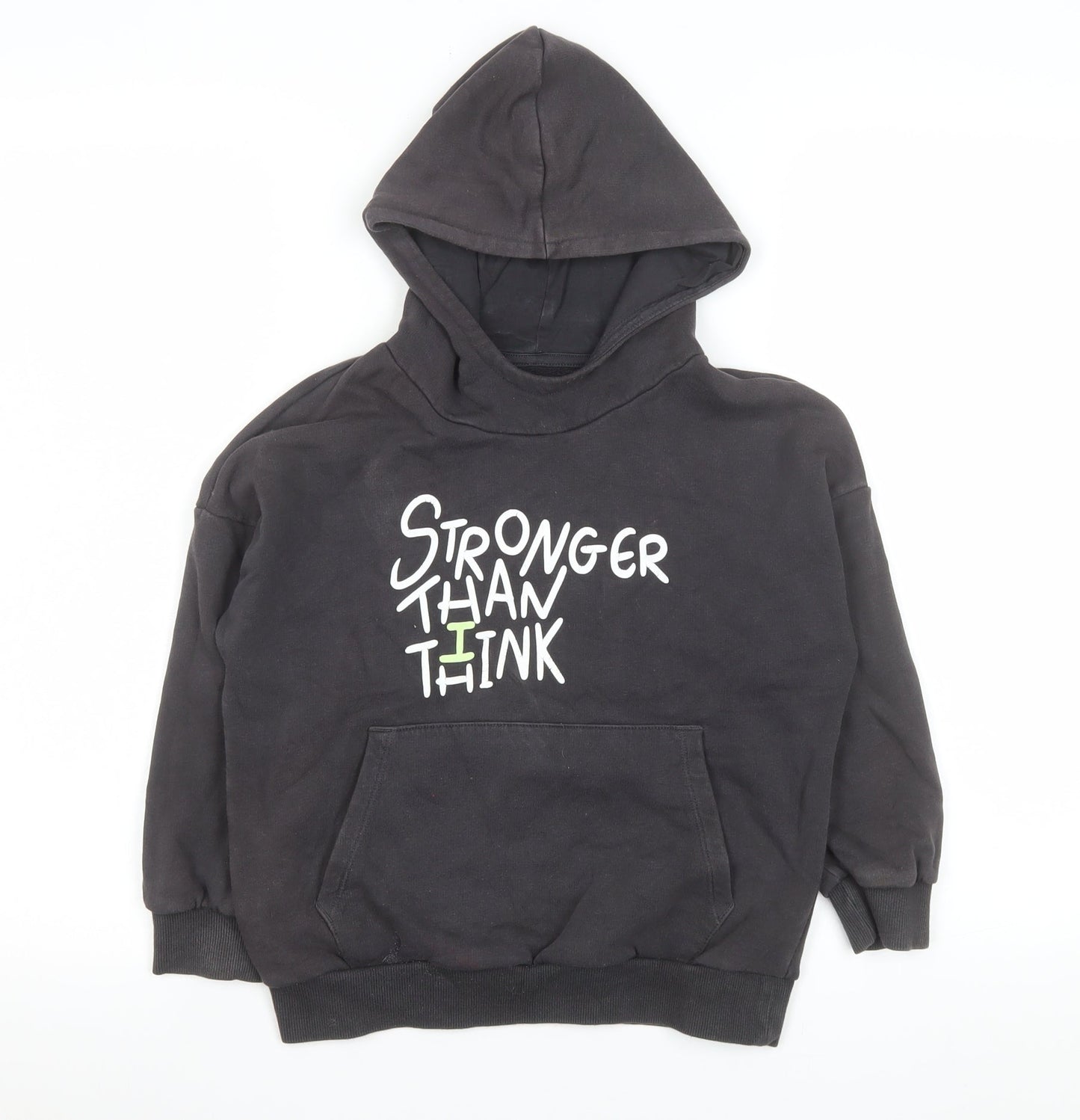 Girls UK Size 6-7 Years Marks and Spencer Black Pullover Hoodie