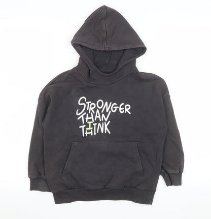 Girls UK Size 6-7 Years Marks and Spencer Black Pullover Hoodie