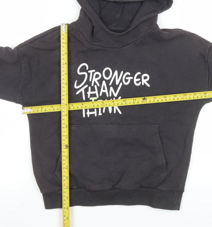 Girls UK Size 6-7 Years Marks and Spencer Black Pullover Hoodie