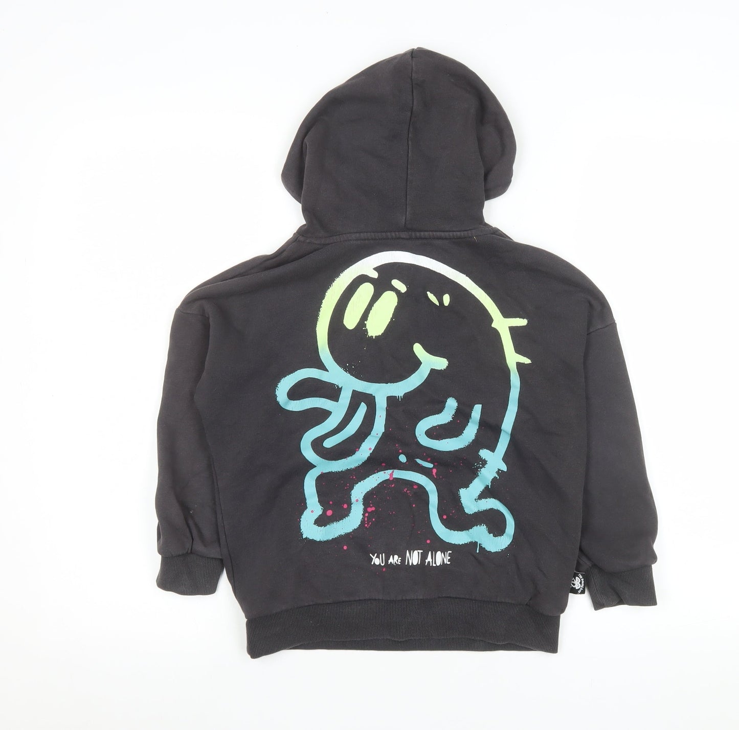 Girls UK Size 6-7 Years Marks and Spencer Black Pullover Hoodie