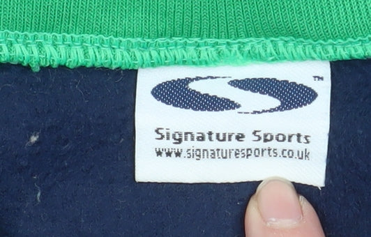 Womens UK Size M Signature Sports Blue Vest Sweatshirt