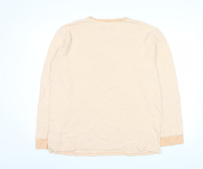 Topman Men's Beige Striped Long Sleeve XL Cotton Casual Shirt