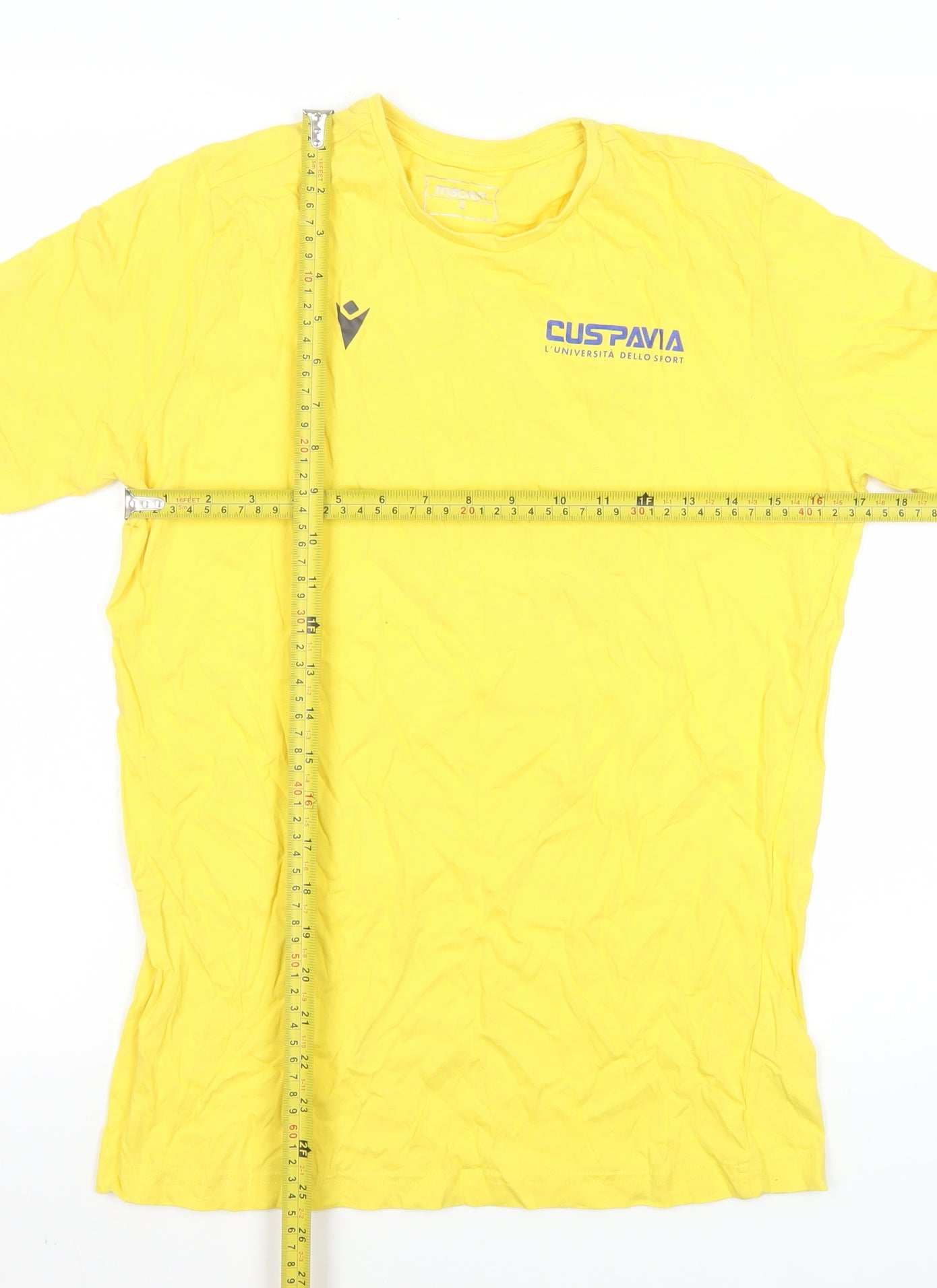 Mens UK Size S Macron Yellow  T-Shirt
