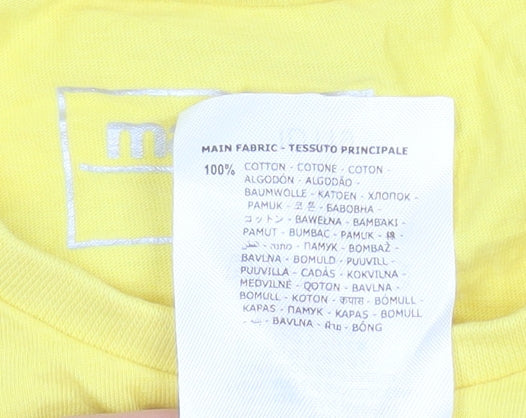 Mens UK Size S Macron Yellow  T-Shirt