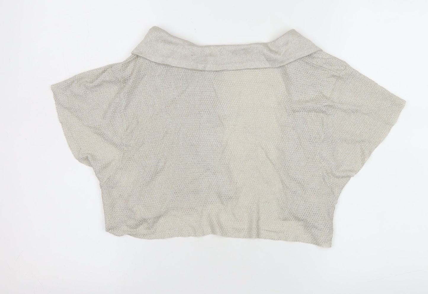 Womens UK Size XL Sabatini White Beige Shrug Jumper