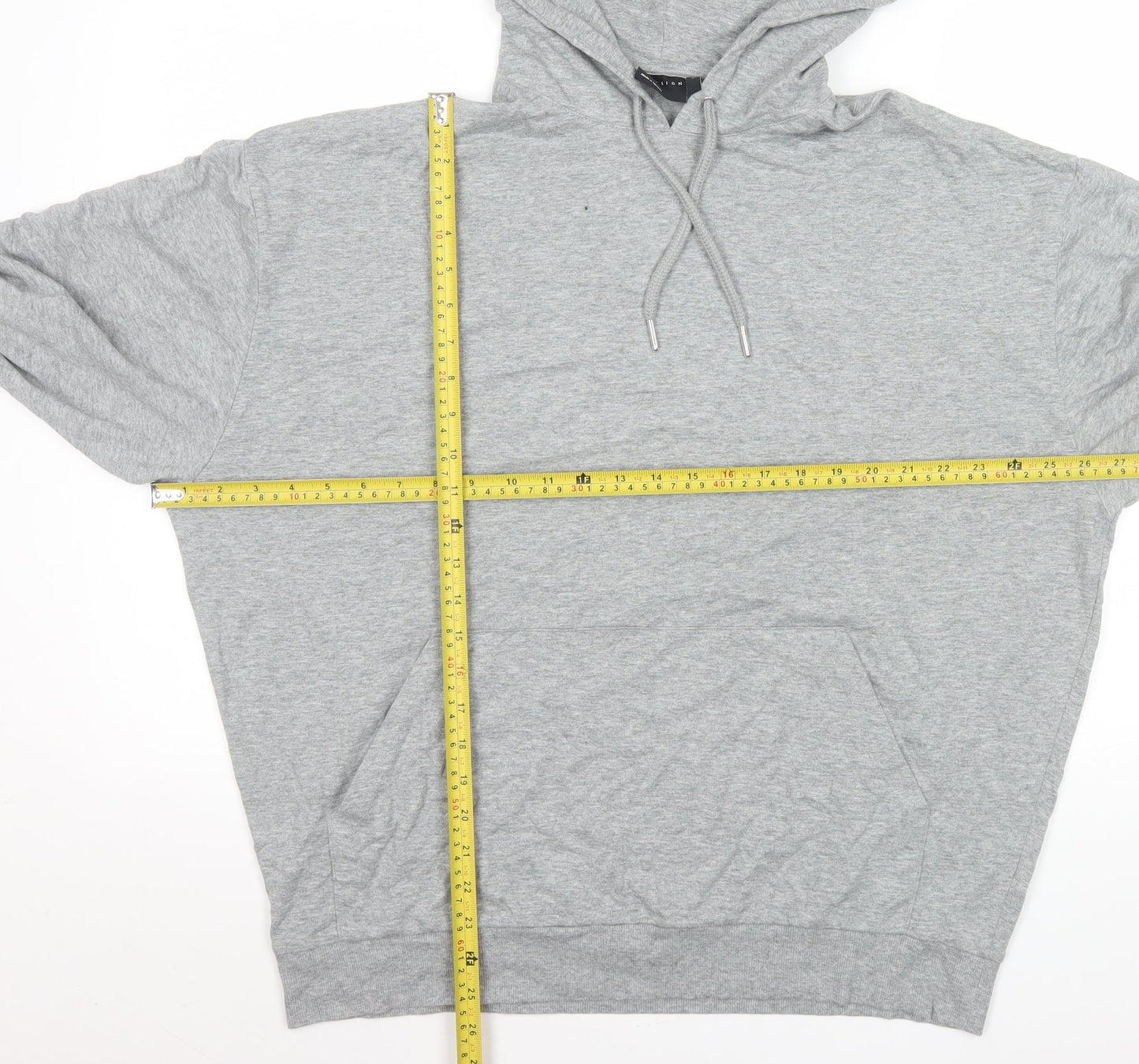 Mens UK Size L ASOS DESIGN Grey Pullover Hoodie