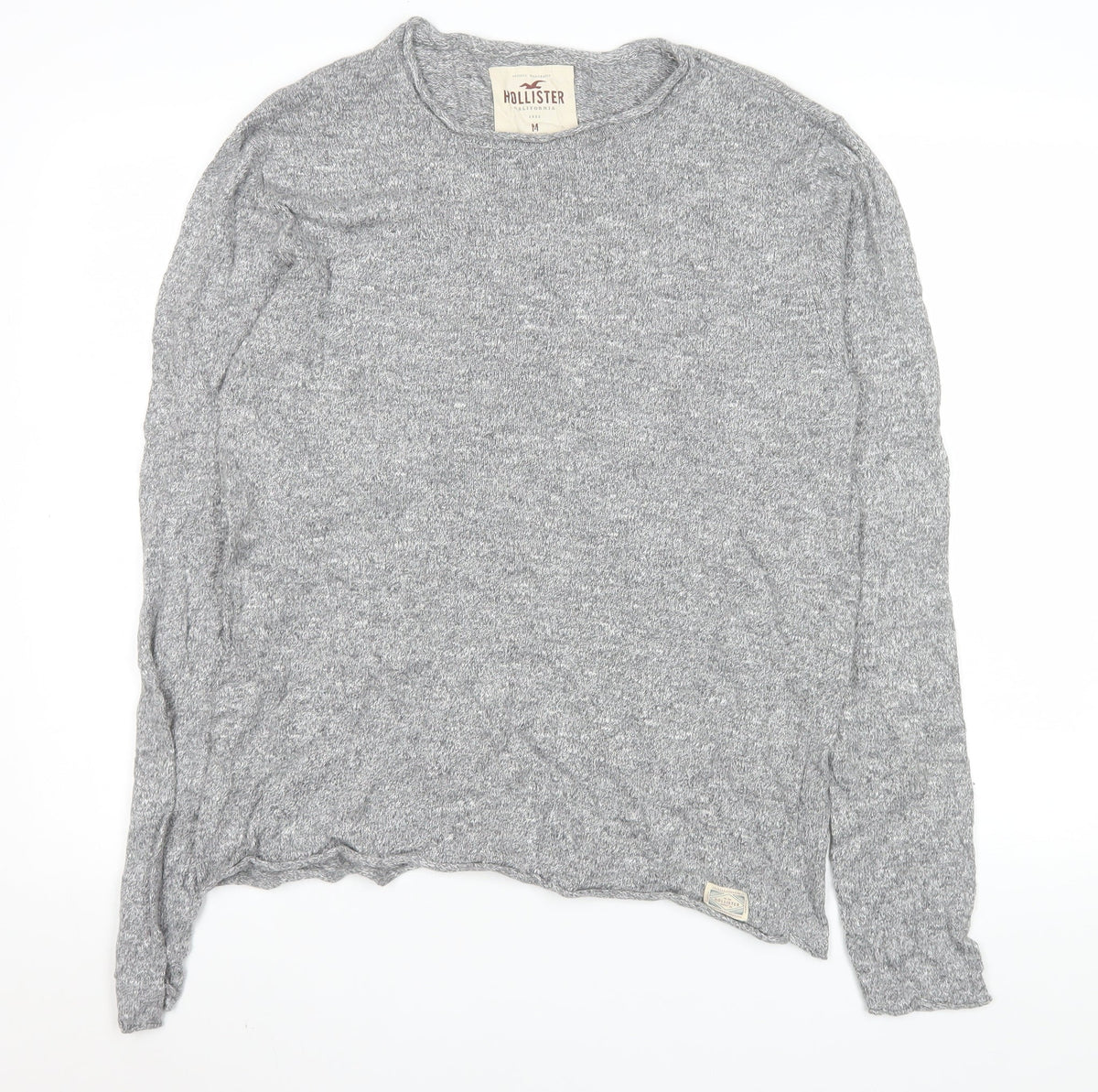 Mens UK Size M Hollister Grey Pullover Jumper