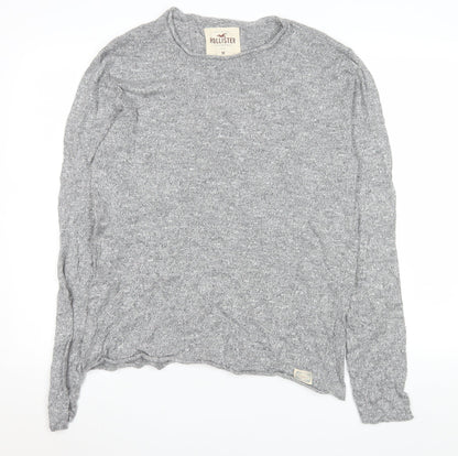Mens UK Size M Hollister Grey Pullover Jumper