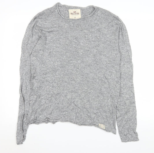 Mens UK Size M Hollister Grey Pullover Jumper