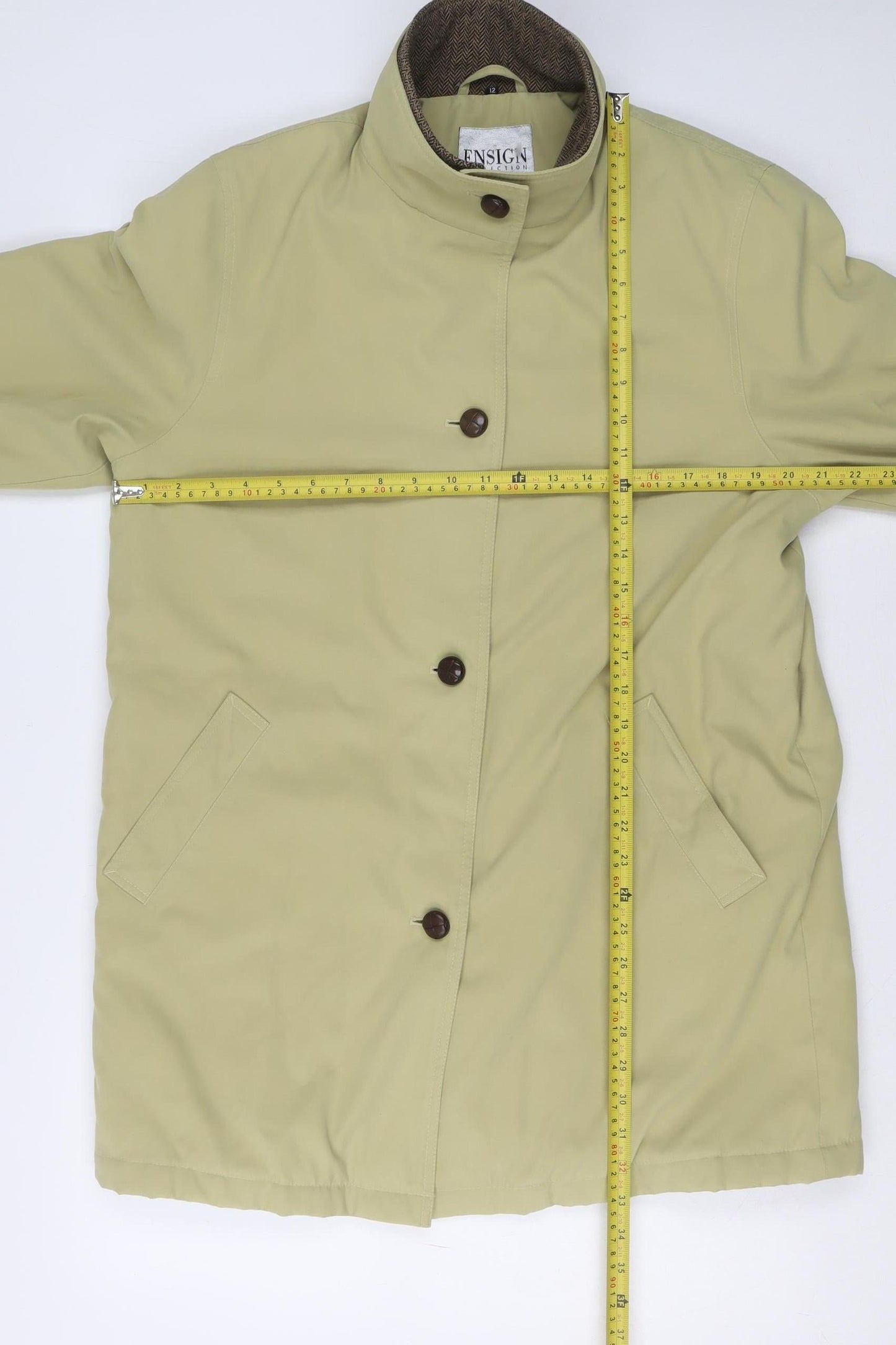 Womens UK Size 12 Ensign Collection Beige Rain Coat