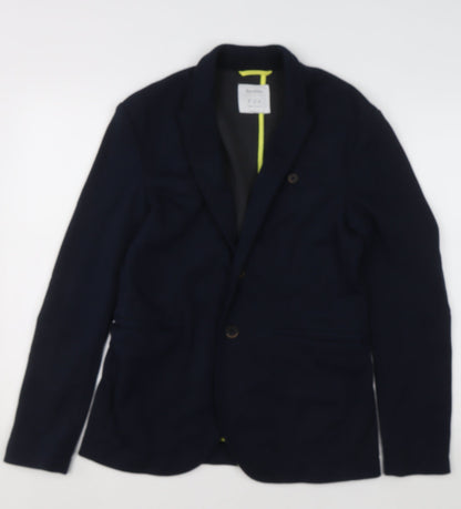Womens UK Size 10 Bershka Blue Basic Jacket