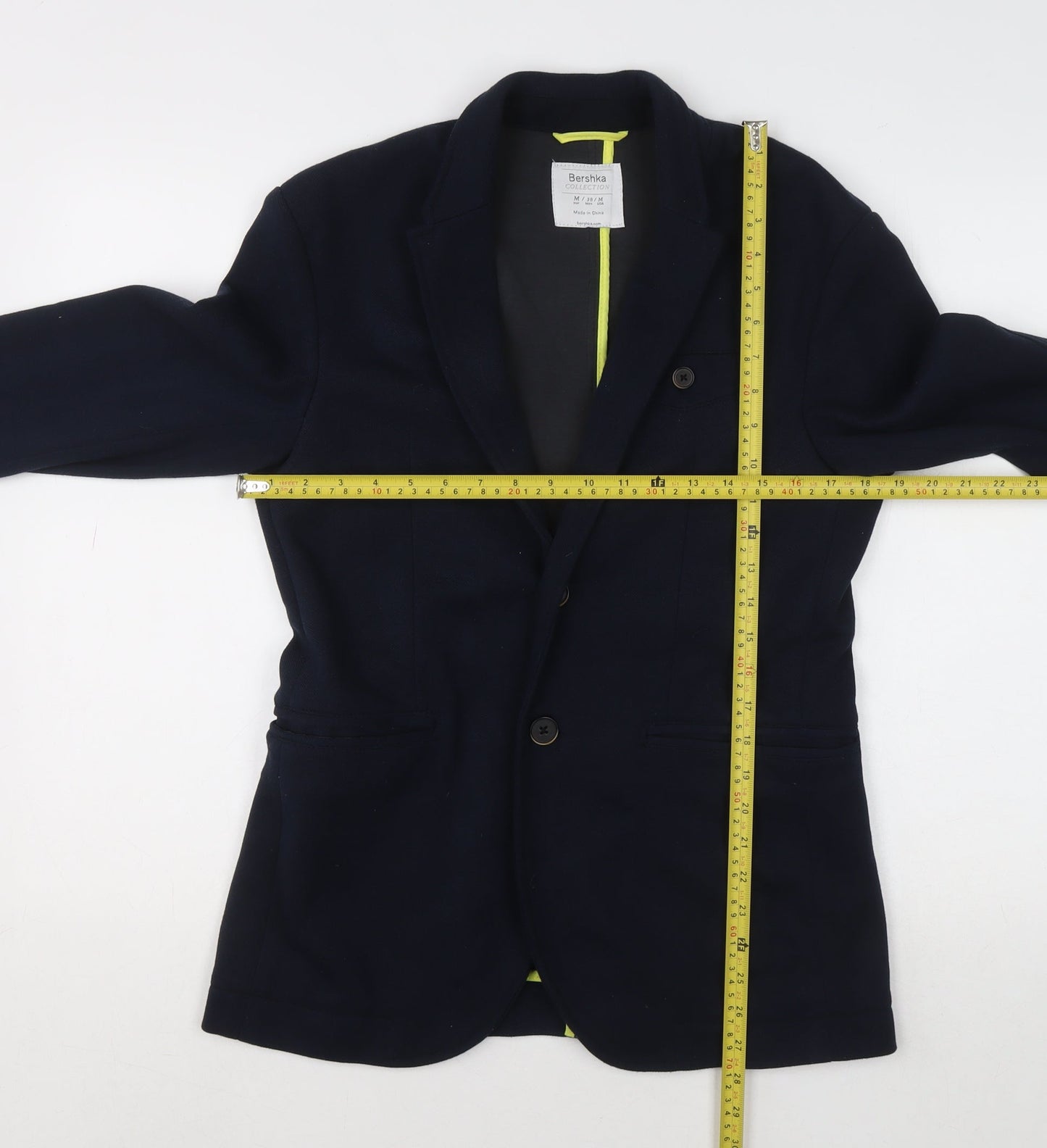 Womens UK Size 10 Bershka Blue Basic Jacket