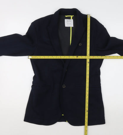 Womens UK Size 10 Bershka Blue Basic Jacket